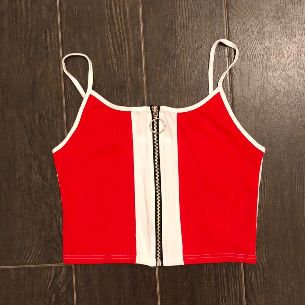 Red crop top